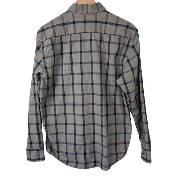 UNTUCKit Men’s Grey/Blue Windowpane Check 100% Cotton Button Up Shirt Size L - Picture 2 of 7